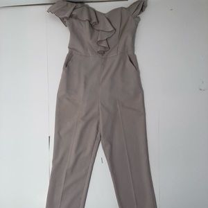 Light Grey Off The Shoulder Jumpsuit Size 6